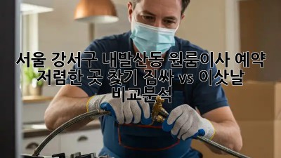 서울 강서구 내발산동 원룸이사 예약, 저렴한 곳 찾기! 짐싸 vs 이삿날 비교분석!