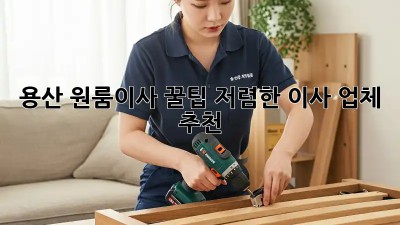 용산 원룸이사 꿀팁! 저렴한 이사 업체 추천 🏡